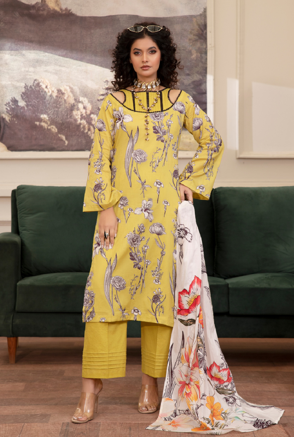 Paltar unstiched lawn suit 3pcs suit BH-03