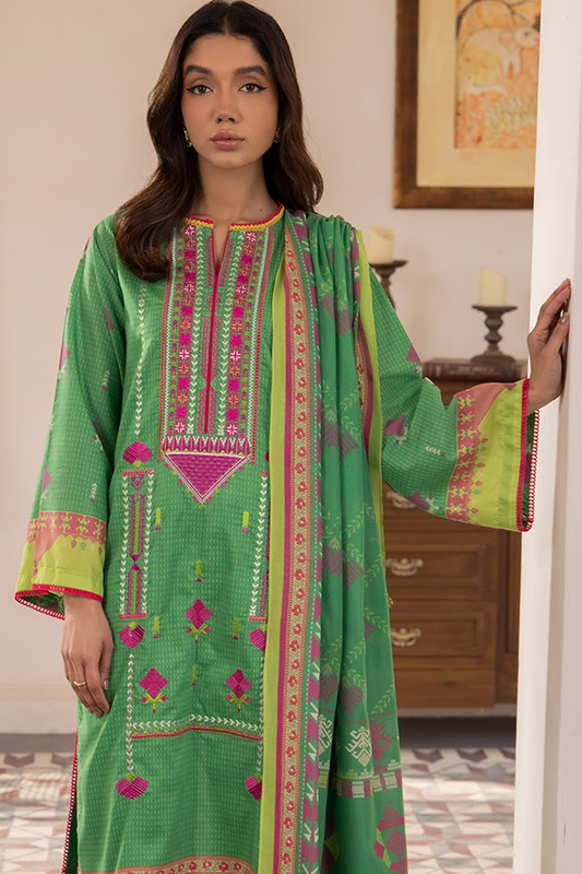 Zellbury Digital Printed Embroidered Summer Lawn Unstitched 3pc Suit-WUS24E31105