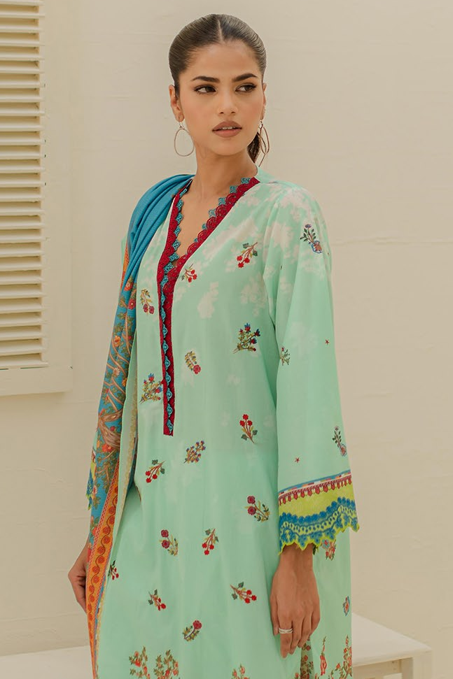 Zellbury Digital Printed Embroidered Summer Lawn Unstitched 3pc Suit-WUS24E31255