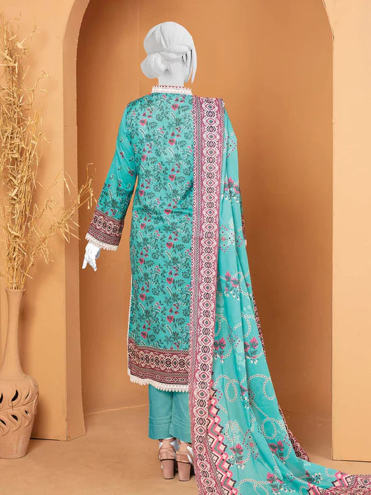 Aleez online Premium Printed Lawn Unstitched 3Pc suit-D02