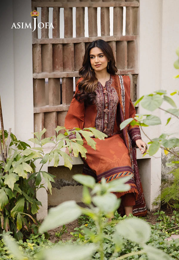 Asim Jofa Printed Lawn Unstitched 3pc Suit AJBU-01