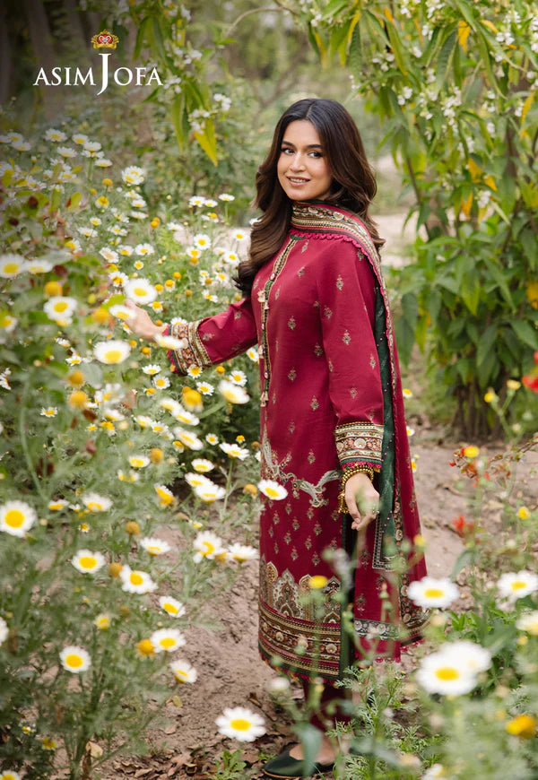 Asim Jofa Printed Lawn Unstitched 3pc Suit AJBU-03