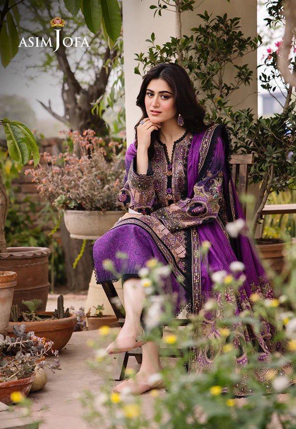 Asim Jofa Printed Lawn Unstitched 3pc Suit AJBU-07