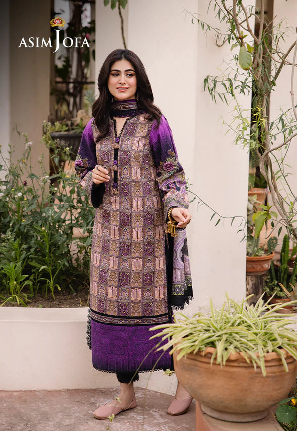 Asim Jofa Printed Lawn Unstitched 3pc Suit AJBU-07