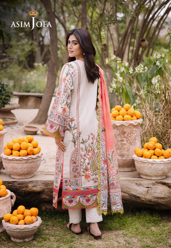 Asim Jofa Printed Lawn Unstitched 3pc Suit AJBU-08