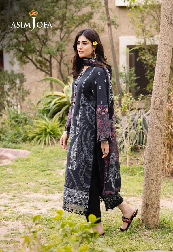 Asim Jofa Printed Lawn Unstitched 3pc Suit AJBU-09