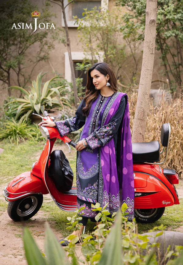 Asim Jofa Printed Lawn Unstitched 3pc Suit AJBU-15