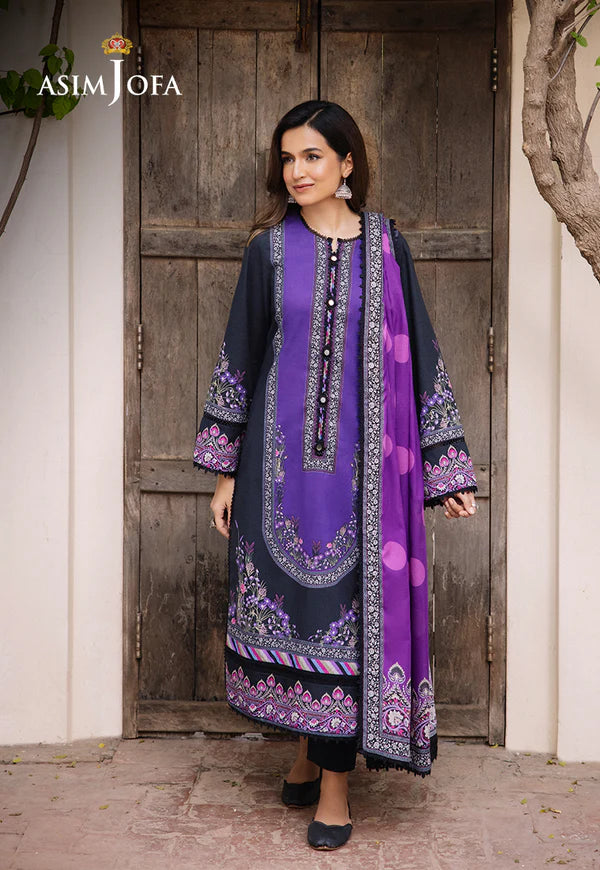 Asim Jofa Printed Lawn Unstitched 3pc Suit AJBU-15