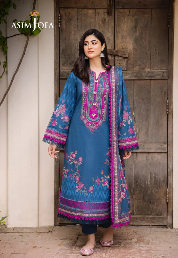 Asim Jofa Printed Lawn Unstitched 3pc Suit AJBU-16