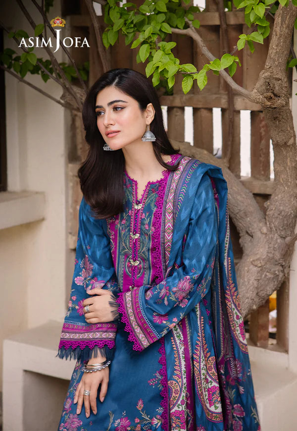 Asim Jofa Printed Lawn Unstitched 3pc Suit AJBU-16