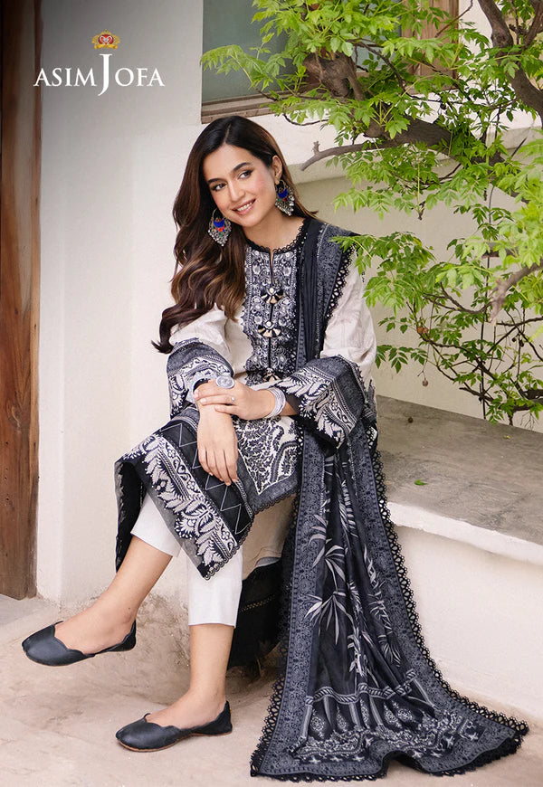 Asim Jofa Printed Lawn Unstitched 3pc Suit AJBU-17