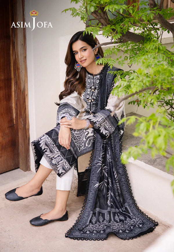 Asim Jofa Printed Lawn Unstitched 3pc Suit AJBU-17