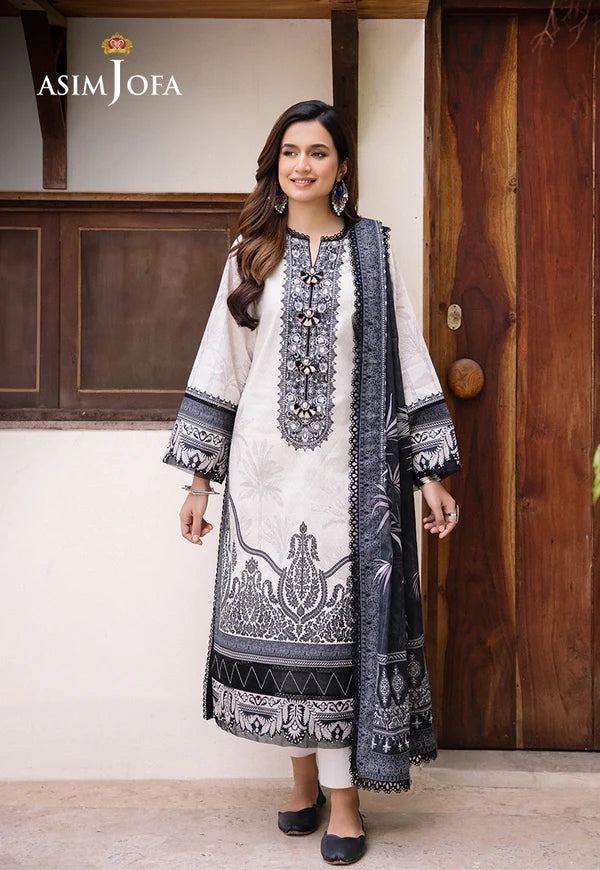 Asim Jofa Printed Lawn Unstitched 3pc Suit AJBU-17