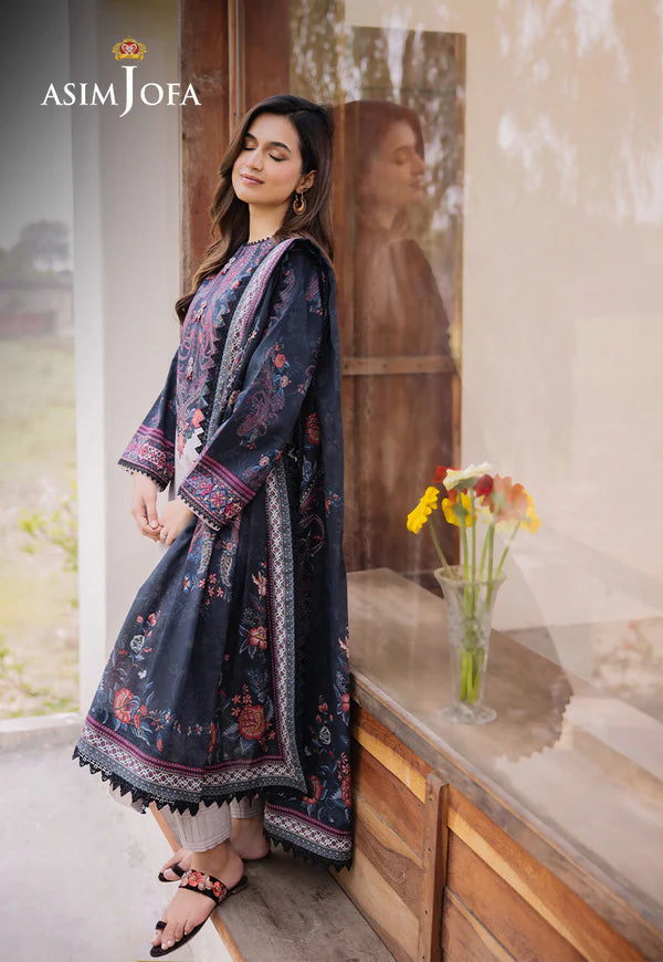 Asim Jofa Printed Lawn Unstitched 3pc Suit AJBU-18