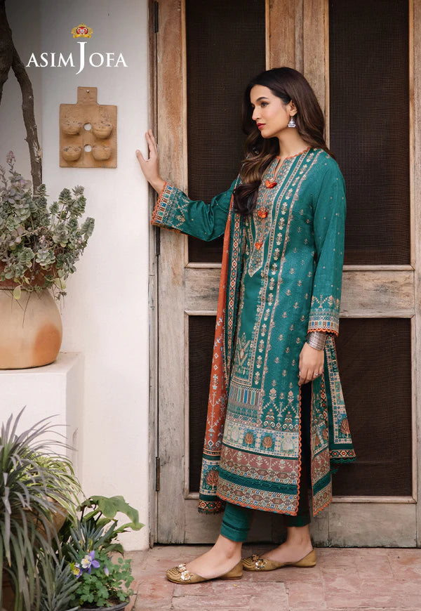 Asim Jofa Printed Lawn Unstitched 3pc Suit AJBU-19