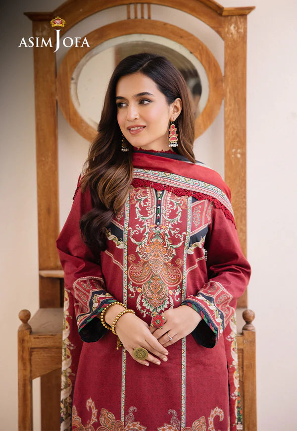 Asim Jofa Printed Lawn Unstitched 3pc Suit AJBU-20