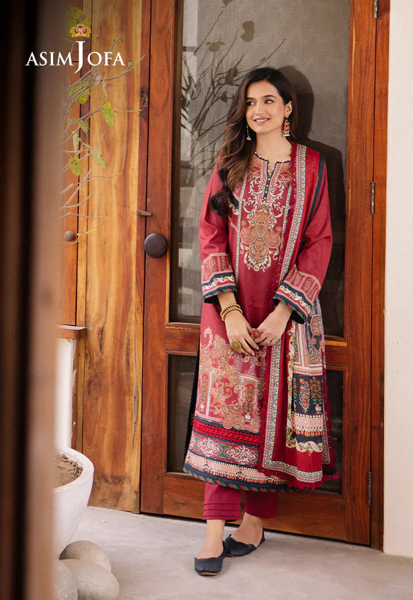 Asim Jofa Printed Lawn Unstitched 3pc Suit AJBU-20