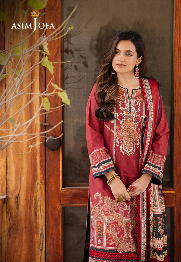 Asim Jofa Printed Lawn Unstitched 3pc Suit AJBU-20