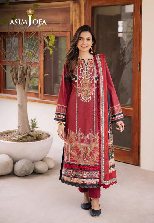 Asim Jofa Printed Lawn Unstitched 3pc Suit AJBU-20