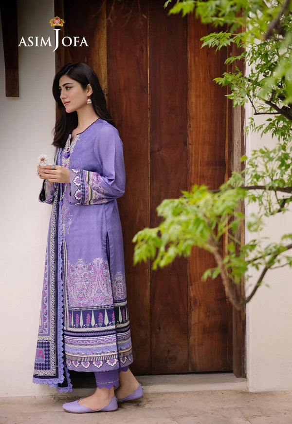 Asim Jofa Printed Lawn Unstitched 3pc Suit AJBU-21