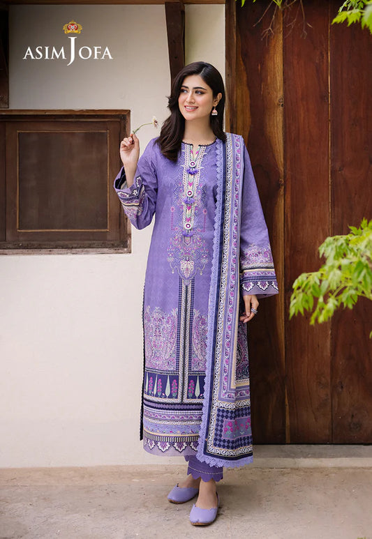 Asim Jofa Printed Lawn Unstitched 3pc Suit AJBU-21