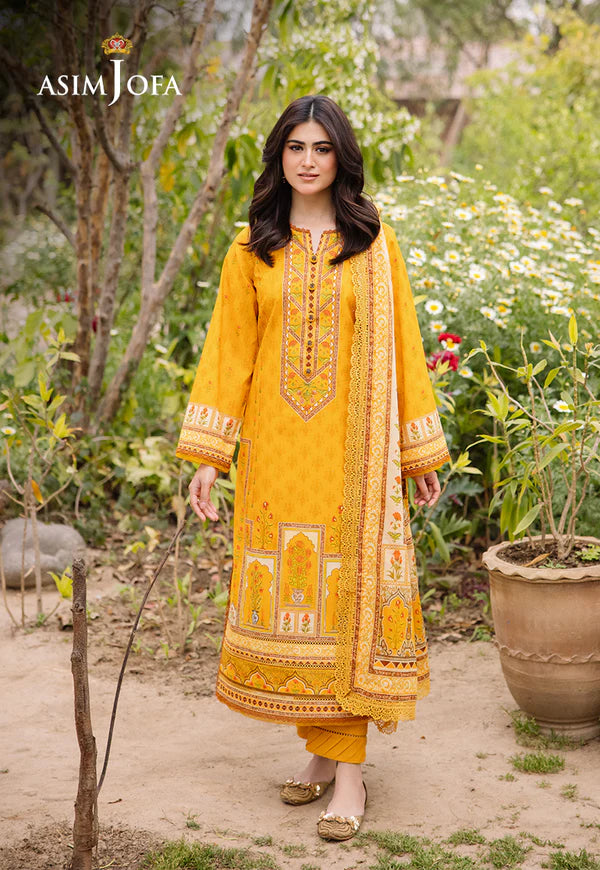 Asim Jofa Printed Lawn Unstitched 3pc Suit AJBU-22