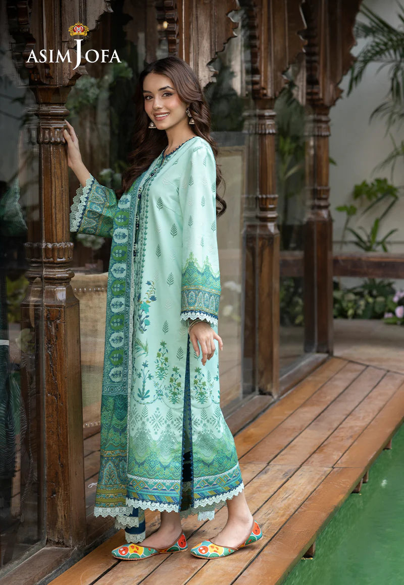 Asim Jofa Basic Digital Printed Lawn Unstitched 3Pc Suit AJGB-03