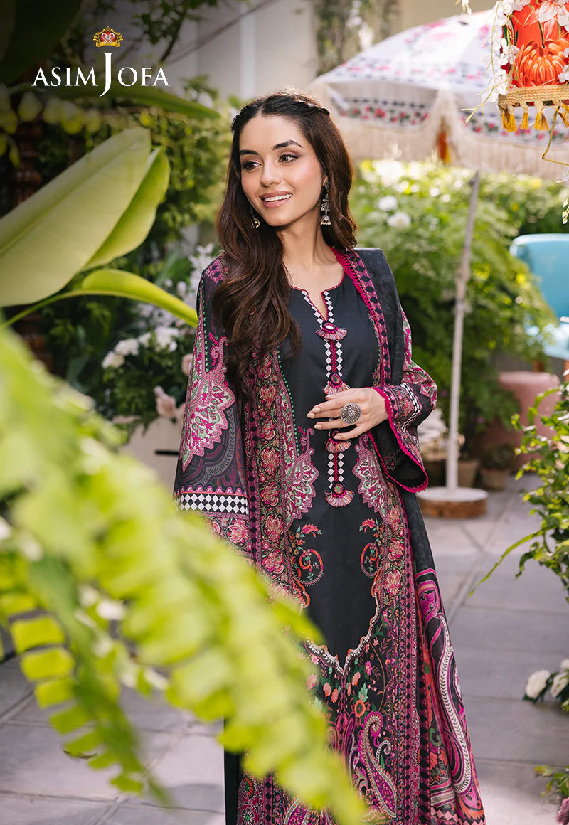 Asim Jofa Basic Digital Printed Lawn Unstitched 3Pc Suit AJGB-05