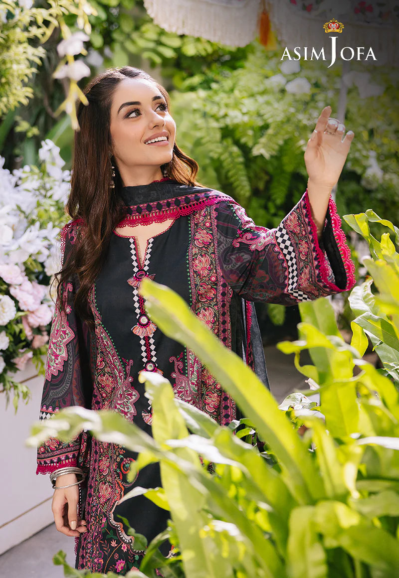 Asim Jofa Basic Digital Printed Lawn Unstitched 3Pc Suit AJGB-05