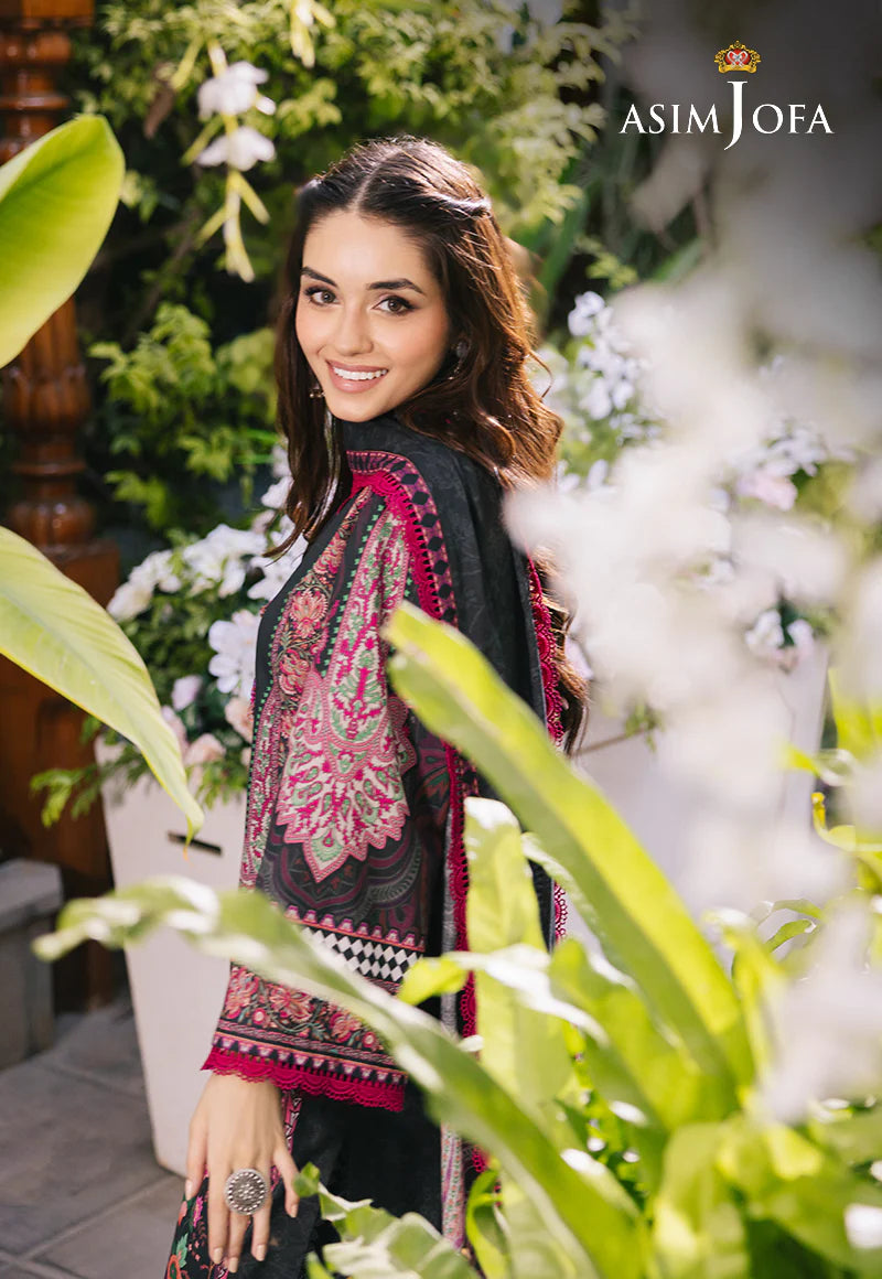 Asim Jofa Basic Digital Printed Lawn Unstitched 3Pc Suit AJGB-05