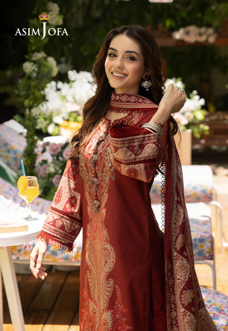 Asim Jofa Basic Digital Printed Lawn Unstitched 3Pc Suit AJGB-16