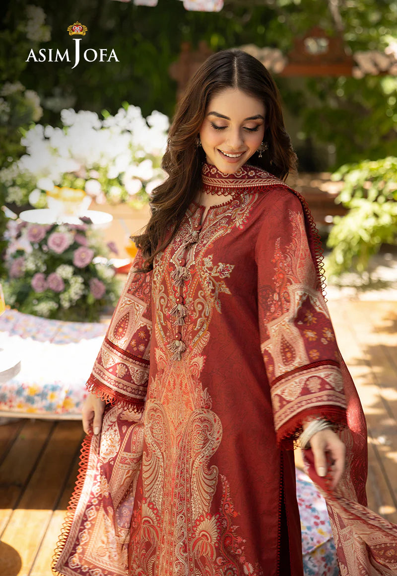 Asim Jofa Basic Digital Printed Lawn Unstitched 3Pc Suit AJGB-16