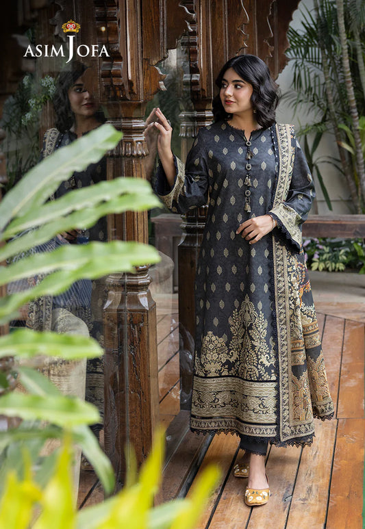 Asim Jofa Basic Digital Printed Lawn Unstitched 3Pc Suit AJGB-20