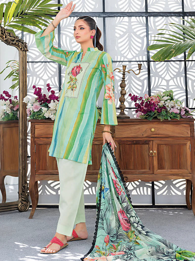 Gul Ahmad Summer Printed Lawn Unstitched 3Pc Suit-CL42029B