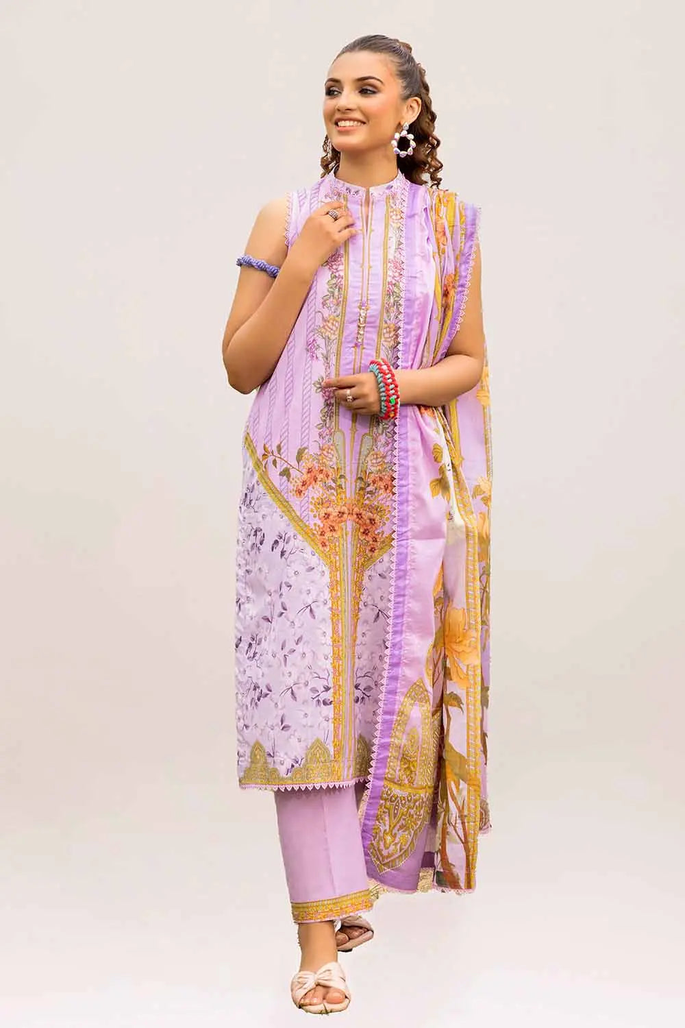 Gul Ahmad Summer Printed Lawn Unstitched 3Pc Suit-CL42049A