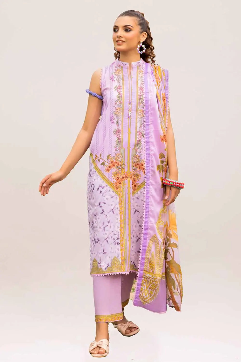 Gul Ahmad Summer Printed Lawn Unstitched 3Pc Suit-CL42049A