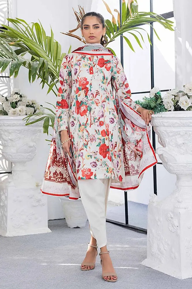 Gul Ahmad Summer Printed Lawn Unstitched 3Pc Suit-CL42144