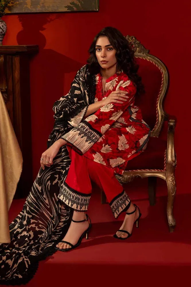 Gul Ahmad Summer Printed Lawn Unstitched 3Pc Suit-CL42180