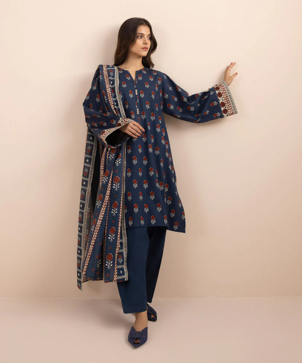 Sapphire Printed Summer Lawn Unstitched 3pc Suit -00U-3PDY24D1-1