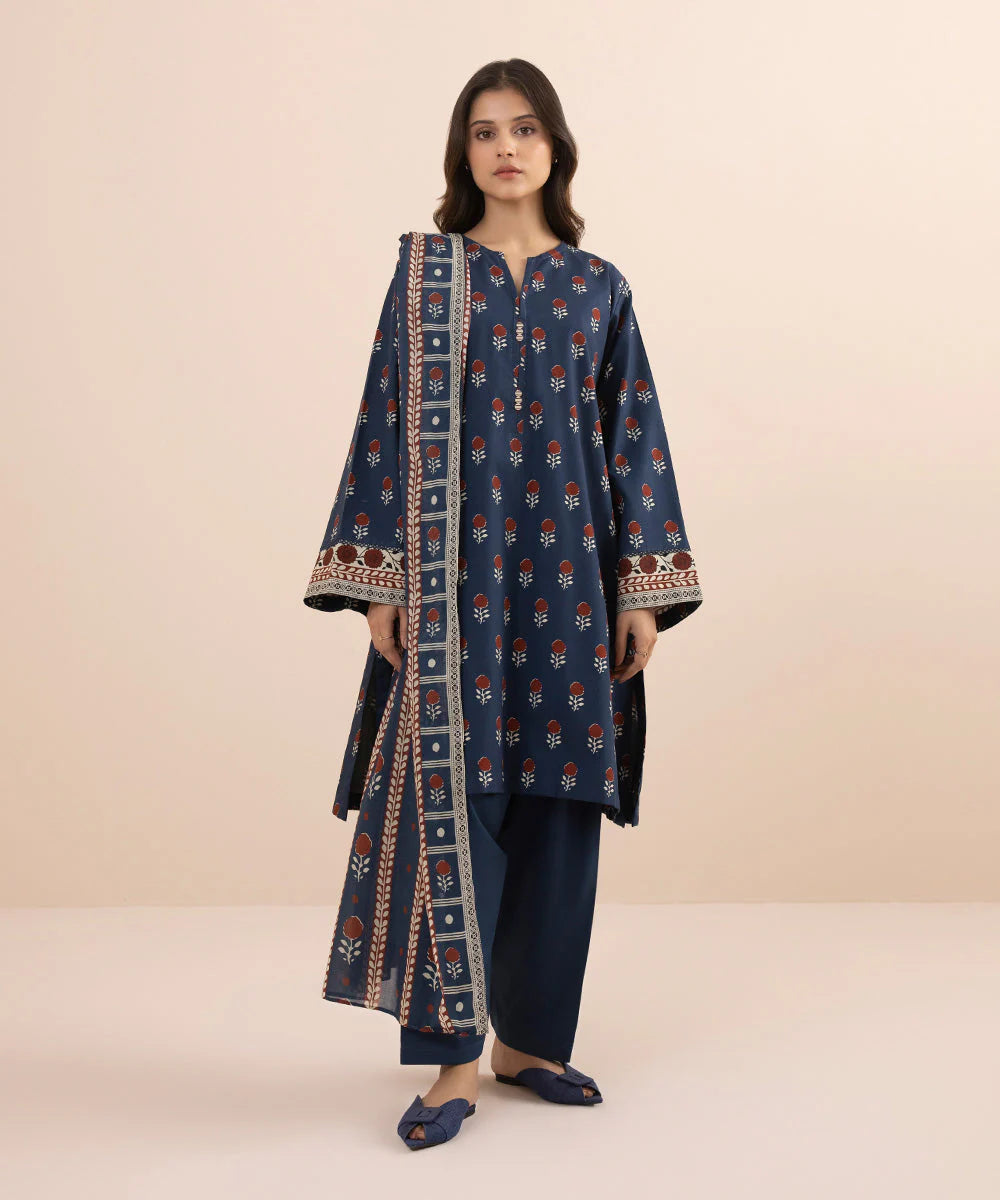 Sapphire Printed Summer Lawn Unstitched 3pc Suit -00U-3PDY24D1-1