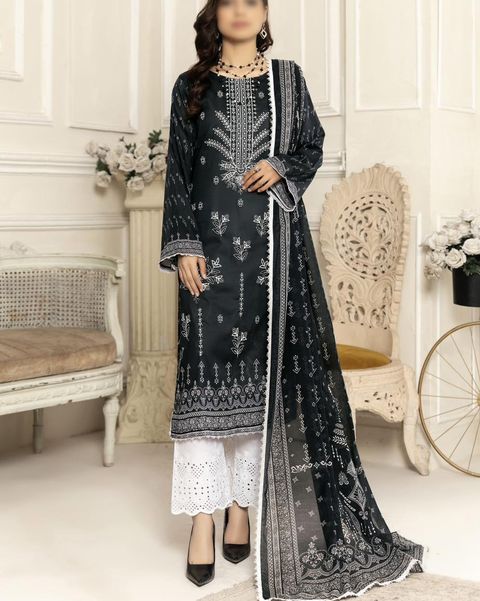 LAIBA BY SMF EXCLUSIVE LAWN DIGITAL EMBROIDED UNSTITCHED 3PC SUIT-D-04