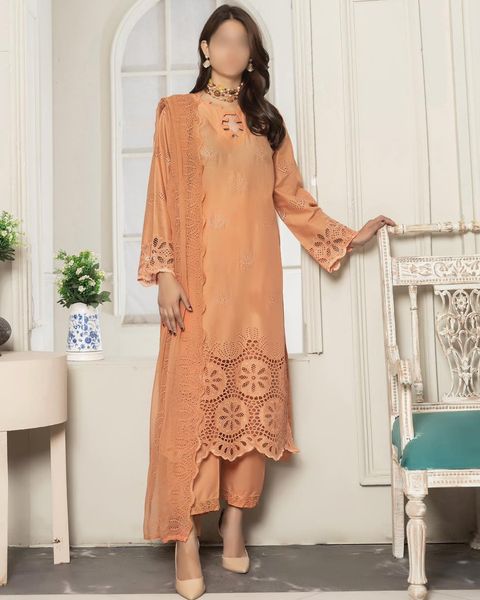 LAIBA BY SMF LUXURY LAWN DAMAN BOORING UNSTITCHED SUIT-04