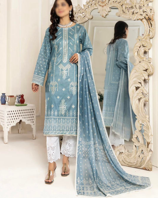 LAIBA BY SMF EXCLUSIVE LAWN DIGITAL EMBROIDED UNSTITCHED 3PC SUIT-D-06