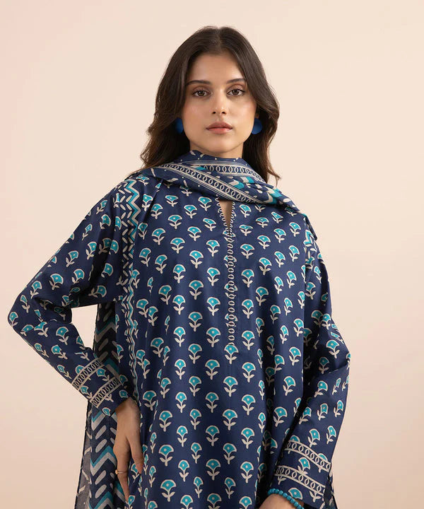 Sapphire Printed Summer Lawn Unstitched 3pc Suit -00U-3PDY24D1-3