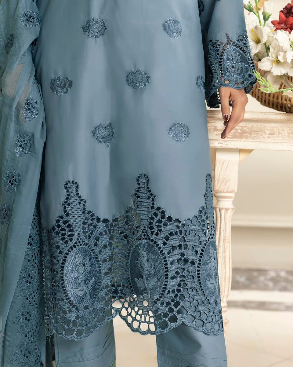 LAIBA BY SMF LUXURY LAWN DAMAN BOORING UNSTITCHED SUIT-09