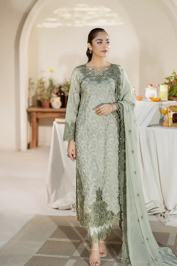 House Of Nawab by Zora Luxury Embroidered Lawn Unstitched suit-FADAH