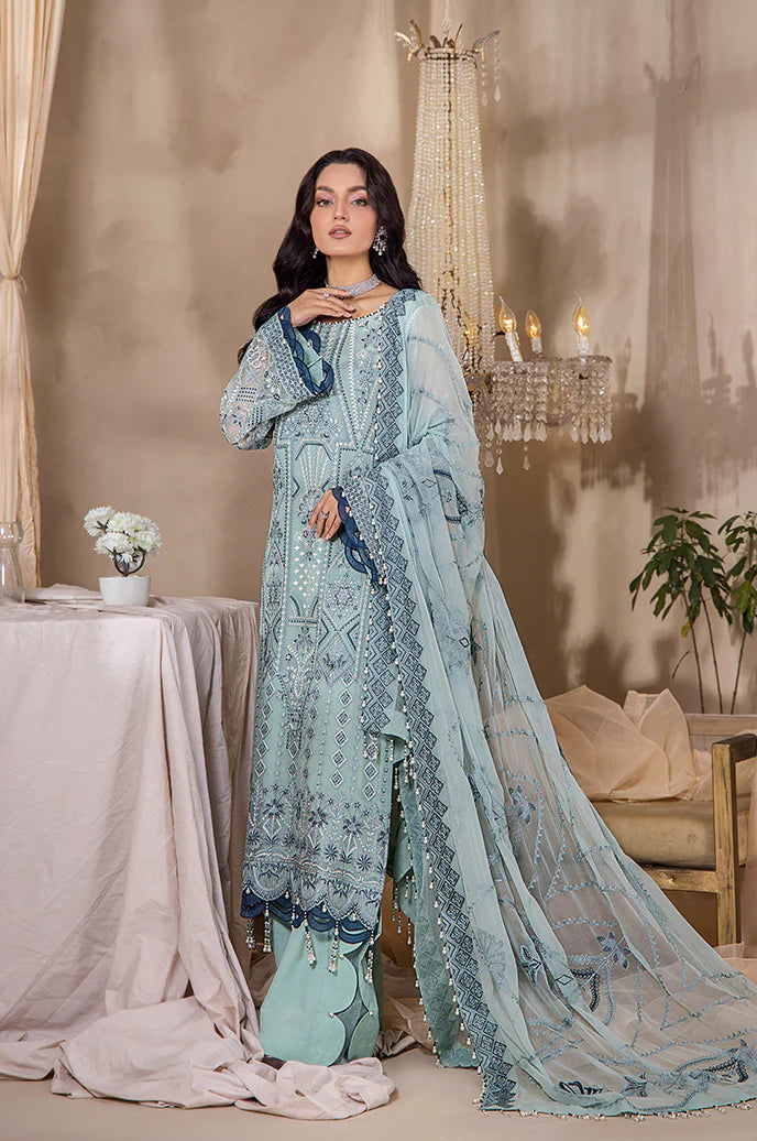 Razab by Hayat Luxury Embroidered Chiffon Unstitched Suit HYT-4030