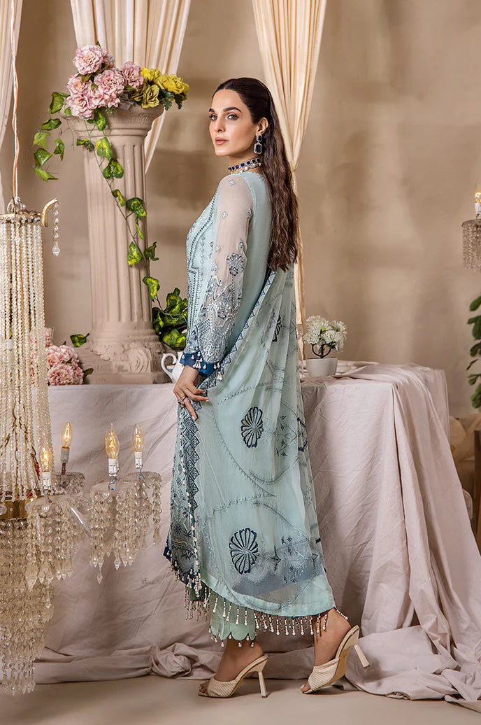 Razab by Hayat Luxury Embroidered Chiffon Unstitched Suit HYT-4030