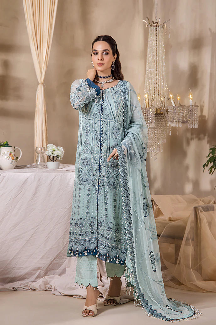 Razab by Hayat Luxury Embroidered Chiffon Unstitched Suit HYT-4030