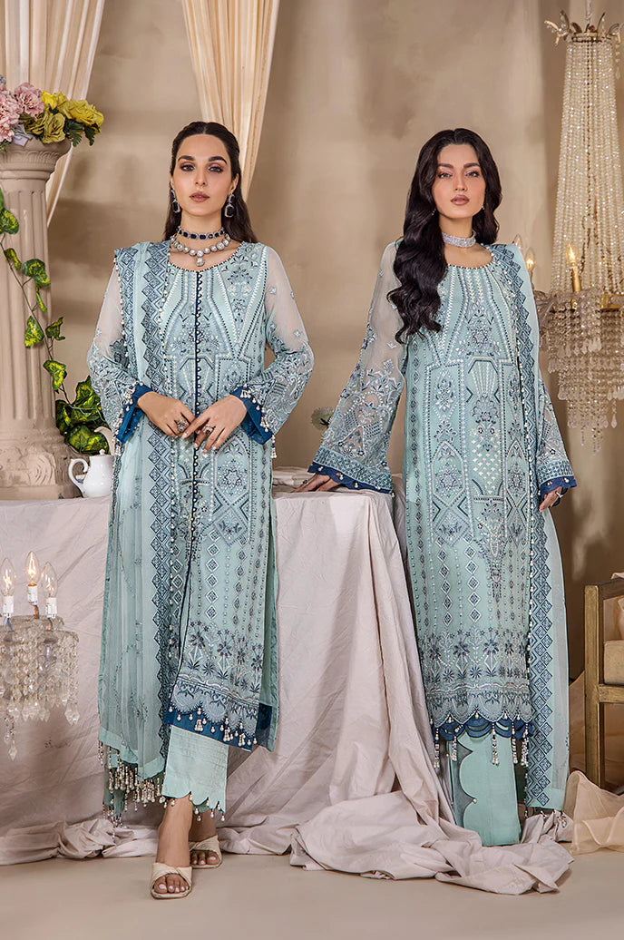 Razab by Hayat Luxury Embroidered Chiffon Unstitched Suit HYT-4030